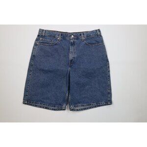 Vintage 90s Levis 550 Mens 38 Faded Relaxed Fit Denim Jean Shorts Jorts Blue